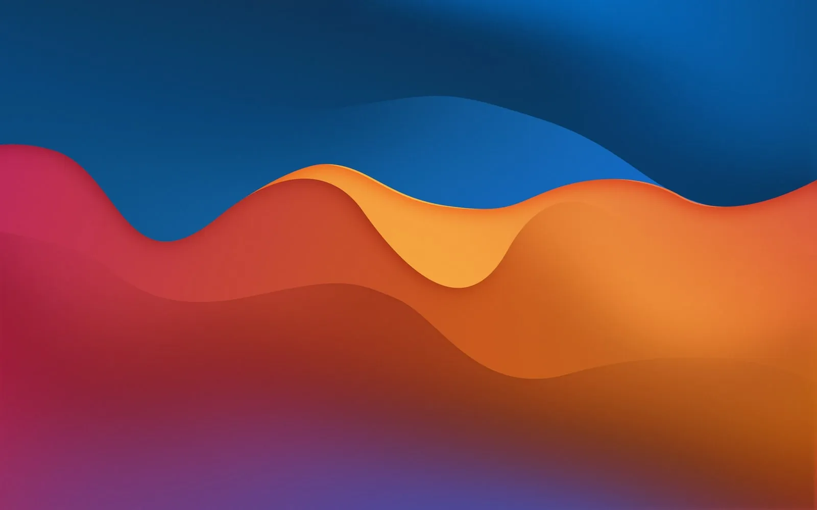 Blue and orange abstract background with wavy shapes